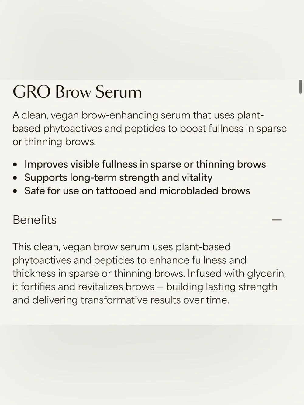 NEW: VEGAMOUR GRO Brow Serum - Blush Pink bought 8/10